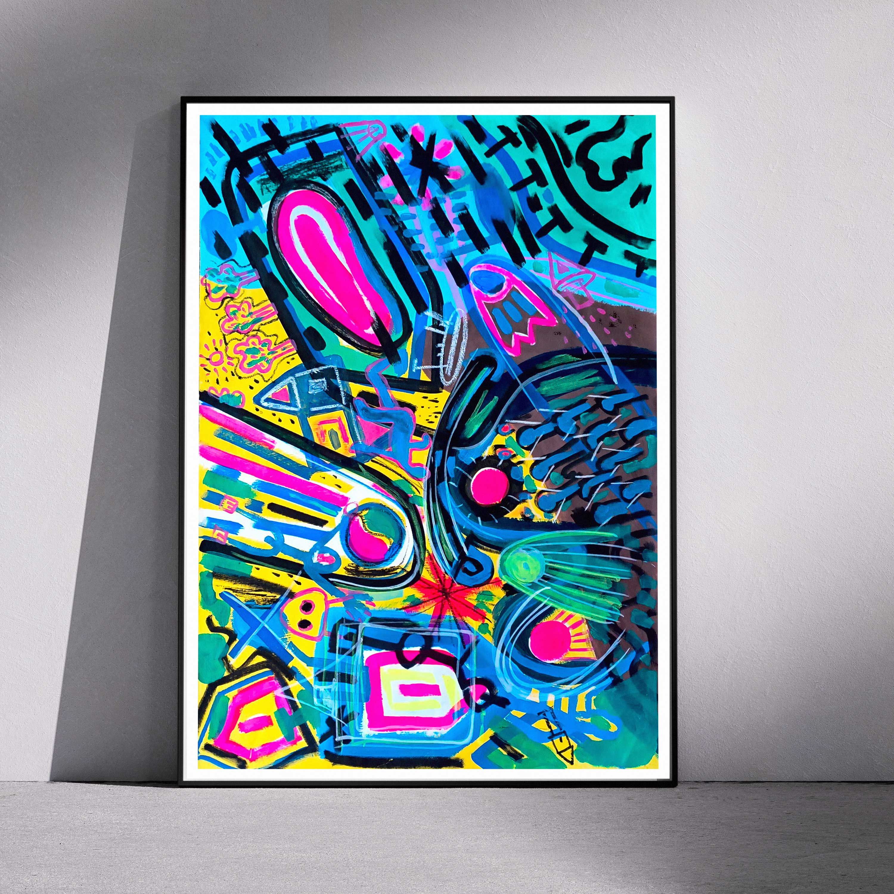 Vibral - Acrílico sobre papel de 80 gramos, formato 77 × 55 cm.