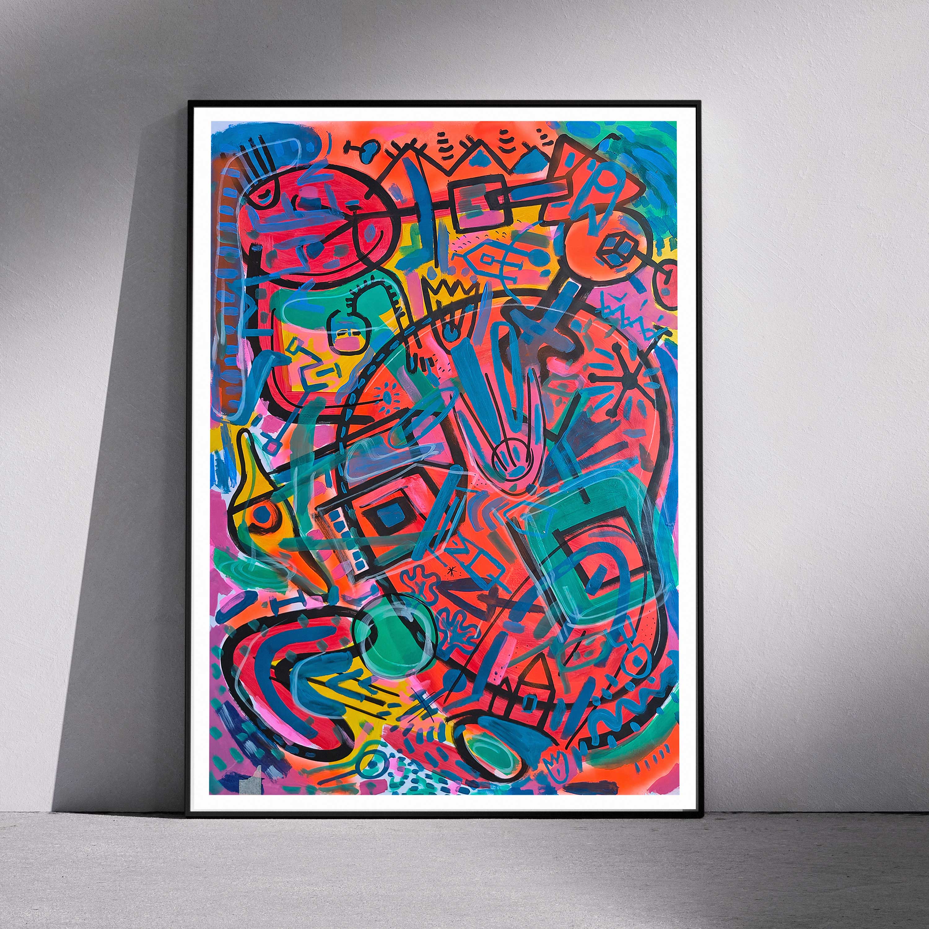 Aurea - Acrílico sobre papel de 80 gramos, formato 77 × 55 cm.