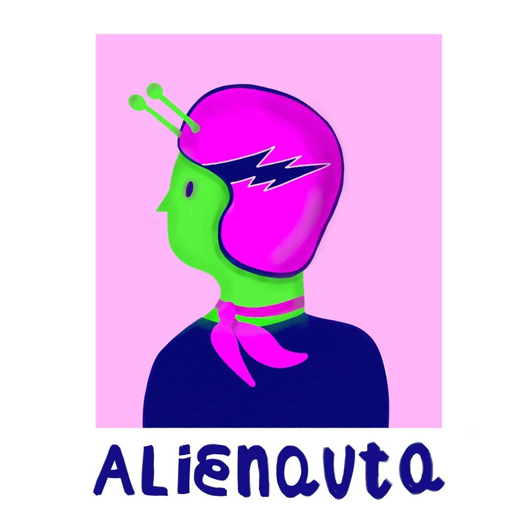 POLERA ALIENAUTA — Edición Pintada a Mano