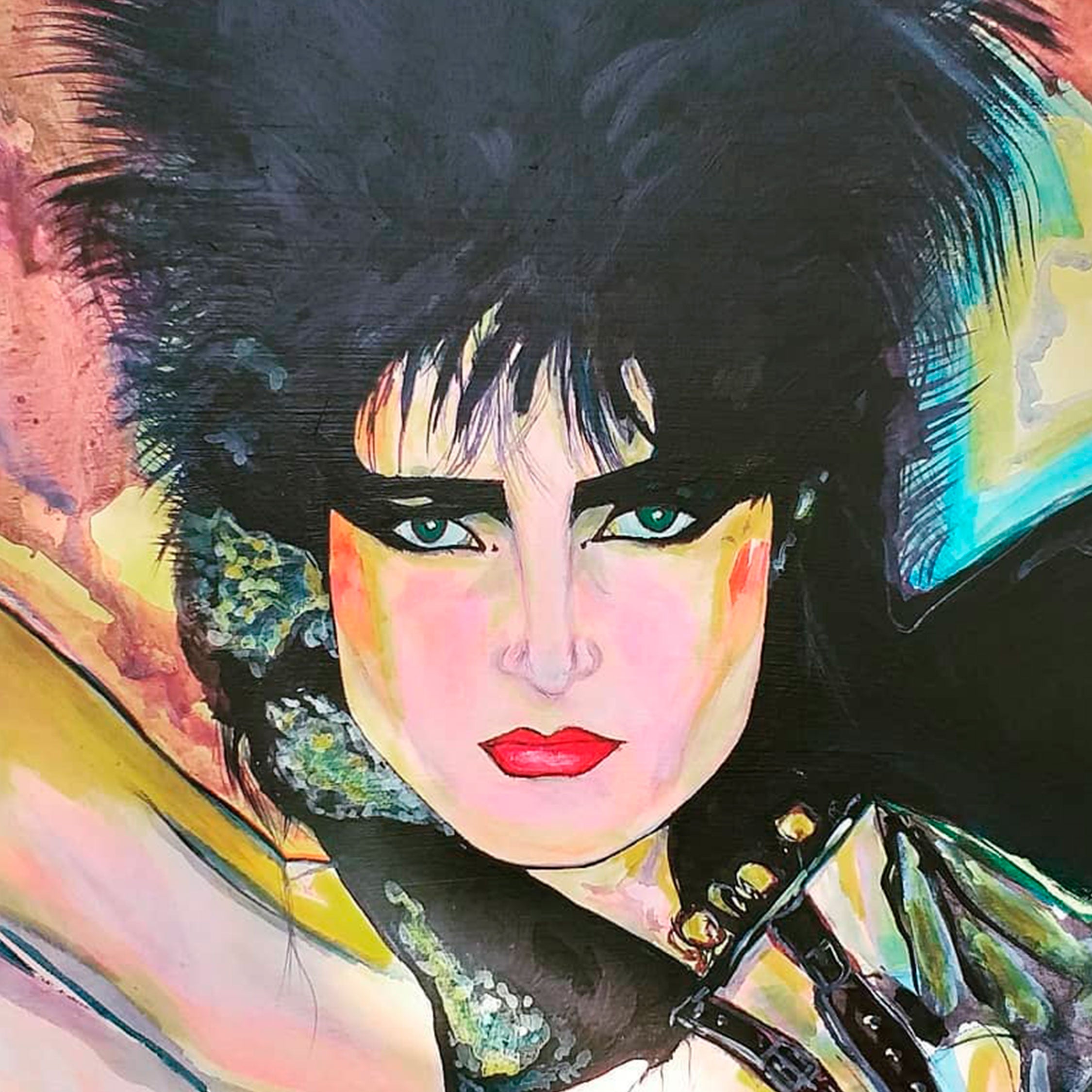 Lienzo 25 × 34 cm sobre tela. Siouxsie Sioux