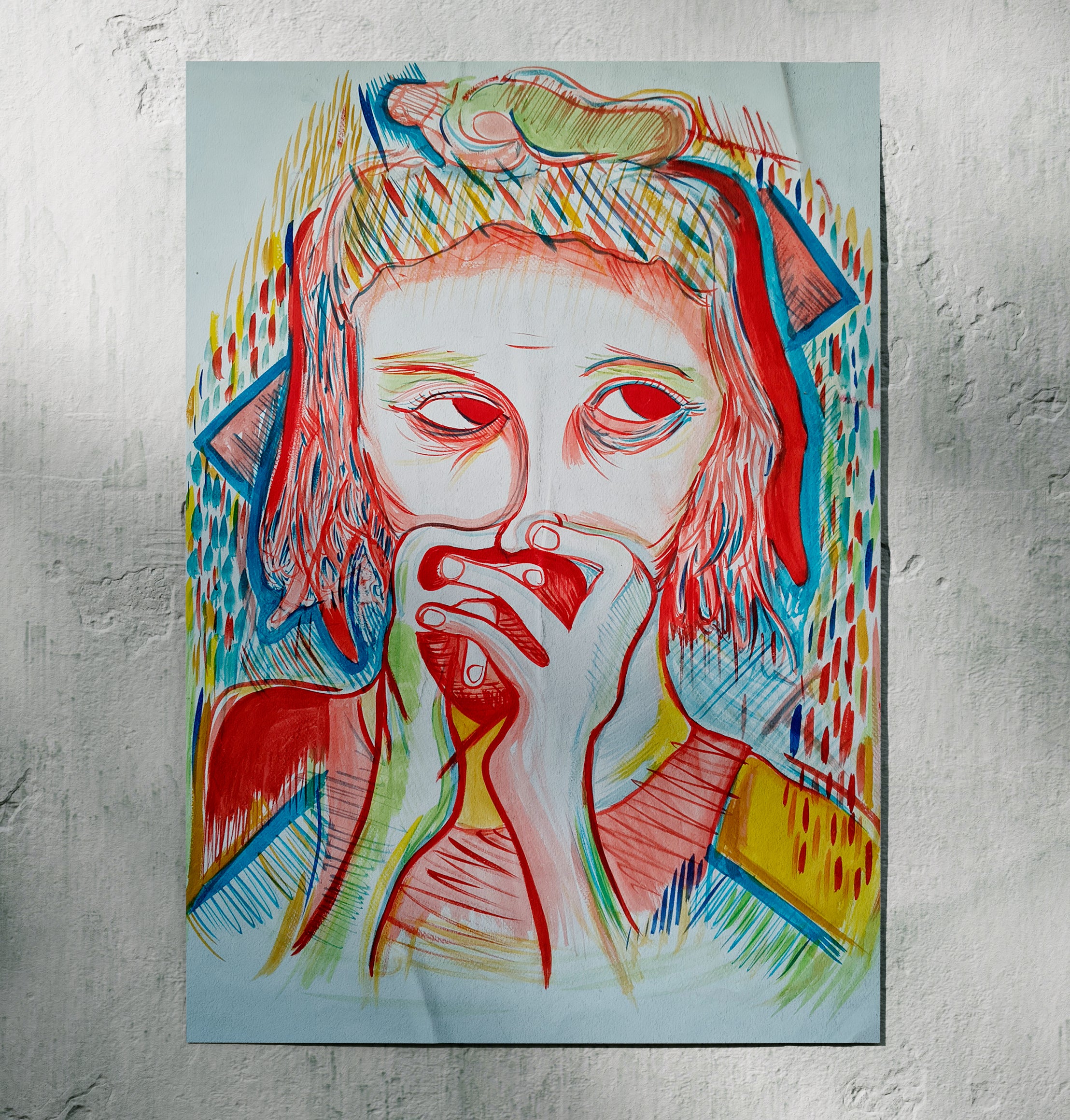 acuarela sobre papel mural 200 gramos medidas 50 x 80 cm