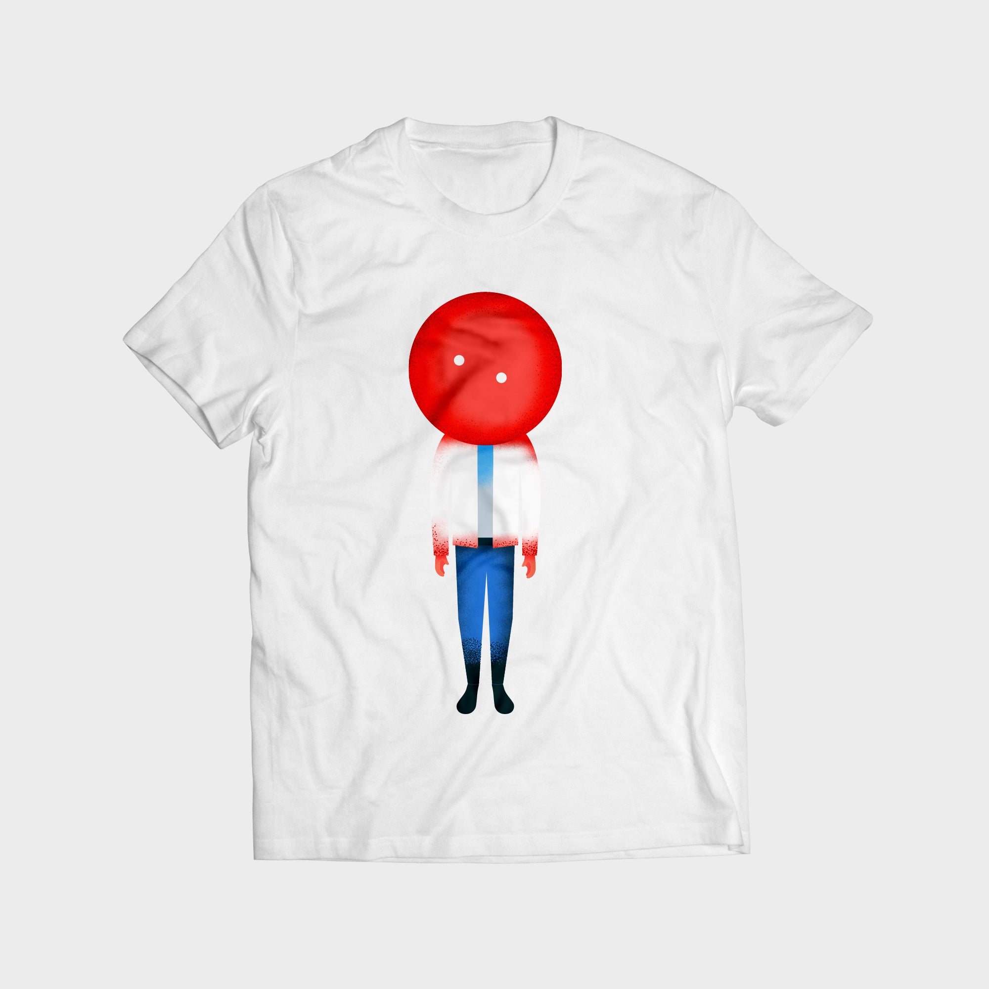 Polera Humanoide Rojo blanca