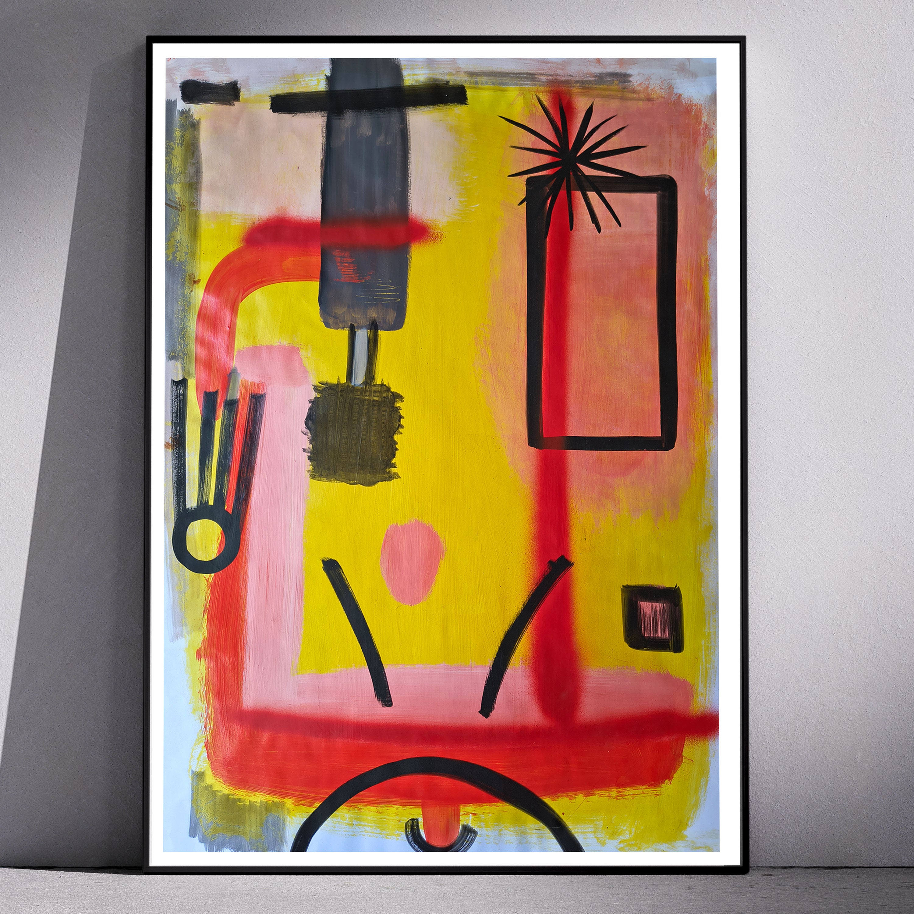 Caida - Acrílico sobre papel de 80 gramos, formato 77 × 55 cm.