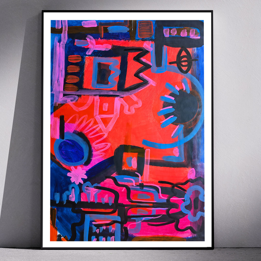 Equilibrio - Acrílico sobre papel de 80 gramos, formato 77 × 55 cm