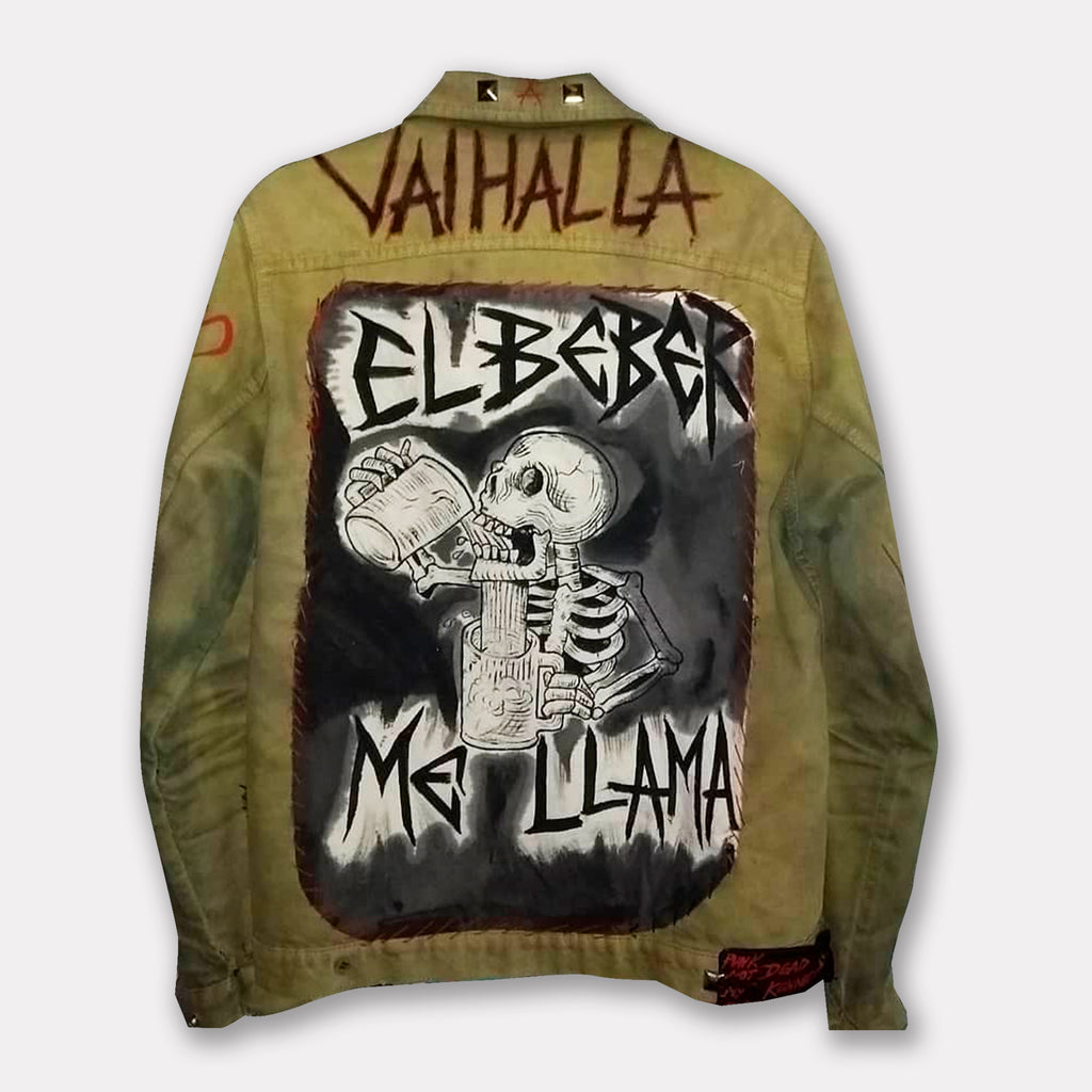 Chaqueta de jeans "El beber me llama"