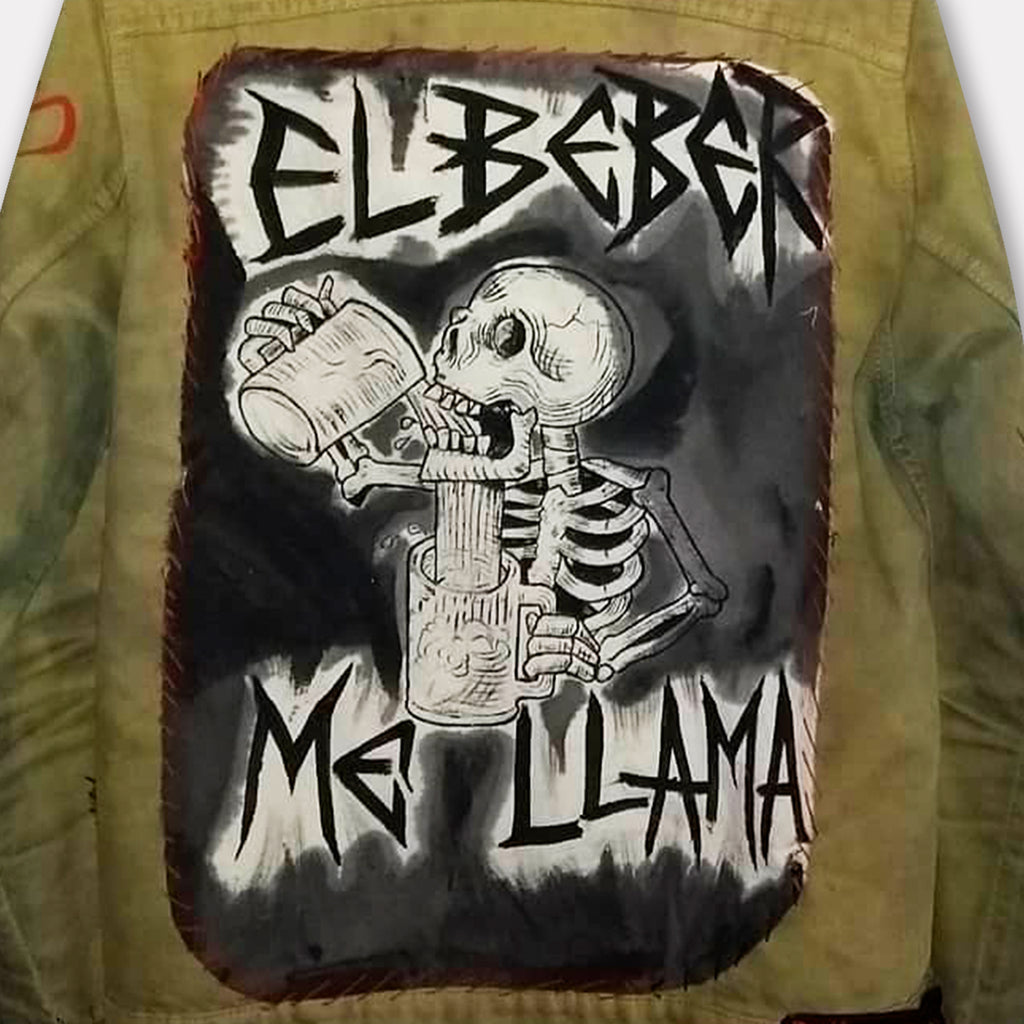 Chaqueta de jeans "El beber me llama"