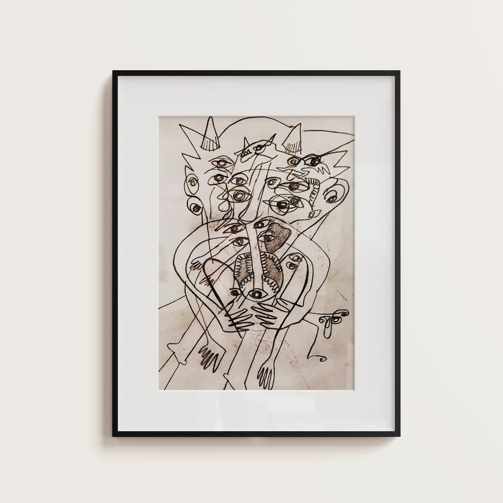 El diablo comelón - cuadro enmarcado 40x50 cm